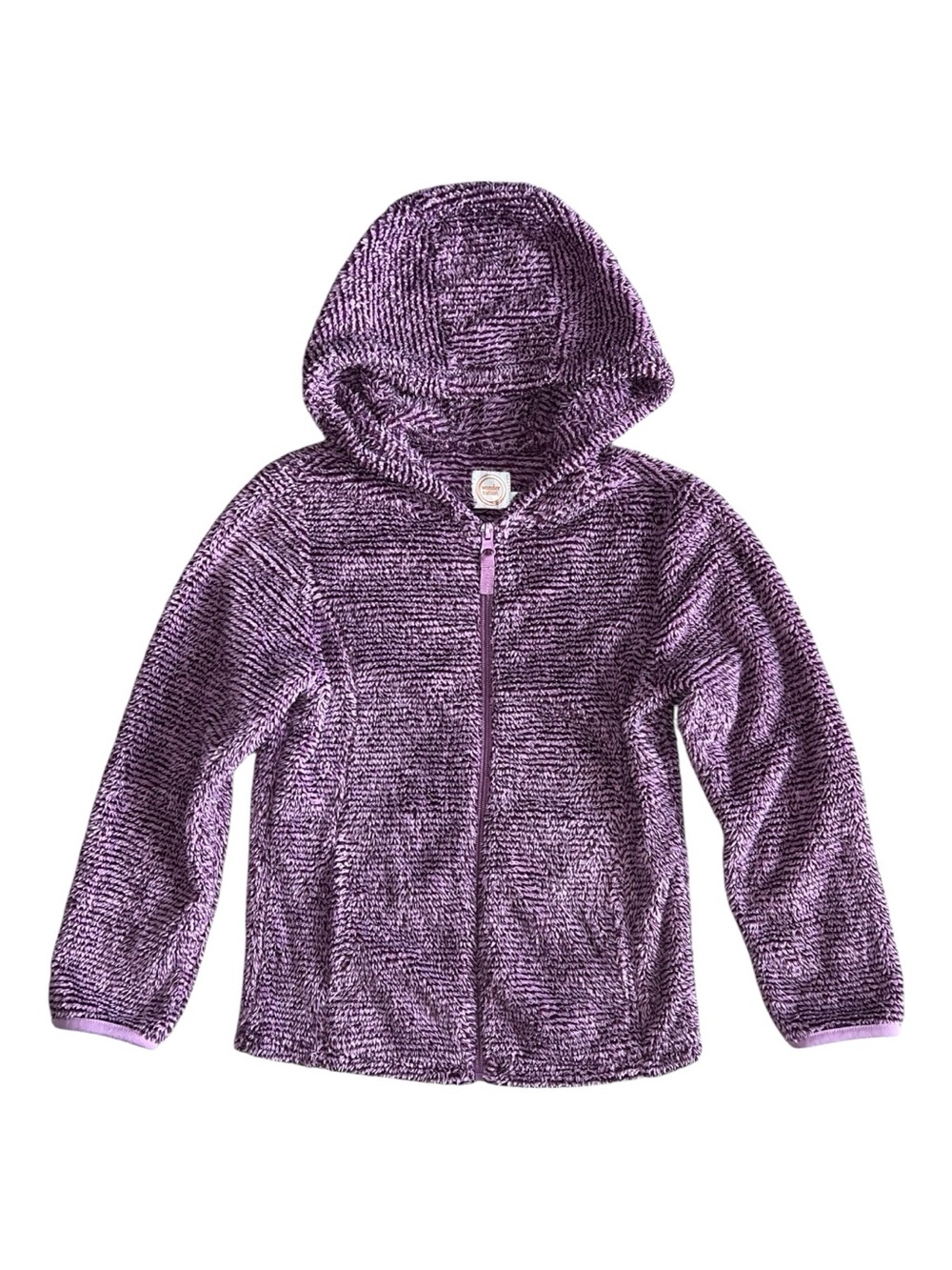 wonder nation Plush Hooded Zip Jacket - Purple Size 6/6X